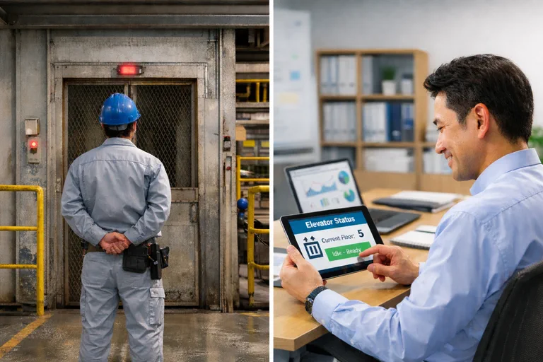 エレベータ遠隔監視システムの事例イメージ