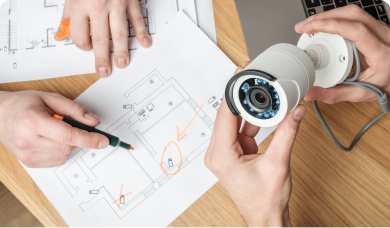 防犯カメラを通じて遠隔監視中に声掛けしたい